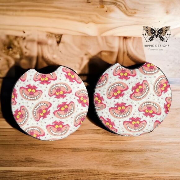 Cheshire Cat Car Coaster 2 Pack - Picture 1 of 10